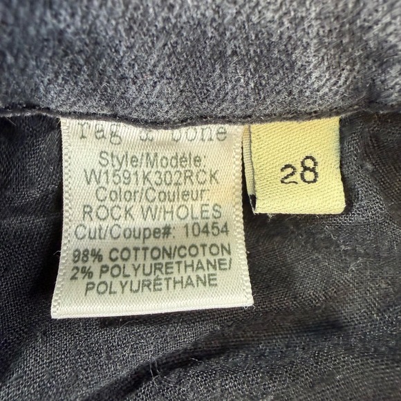 Rag & Bone Boyfriend Jeans Women's Size 28 Gray Distressed Denim Pants - Picture 5 of 8